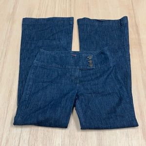 Battery park women jeans flare dark blue 2